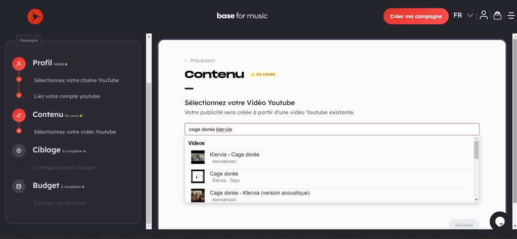 base for music contenu