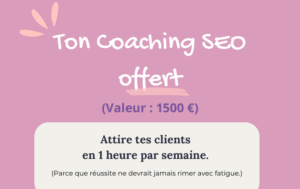 Coaching SEO offert